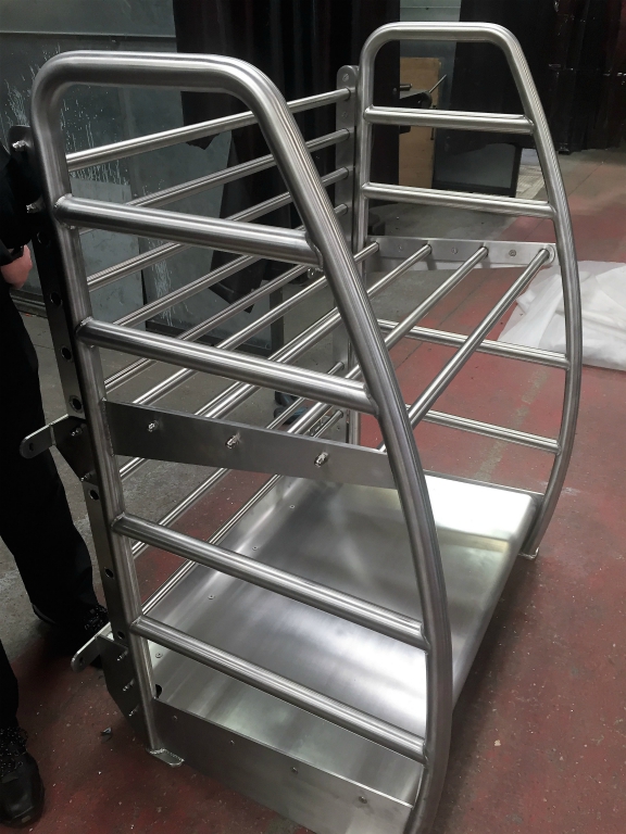 Stainless Steel Luggage Racks for Rail Client.