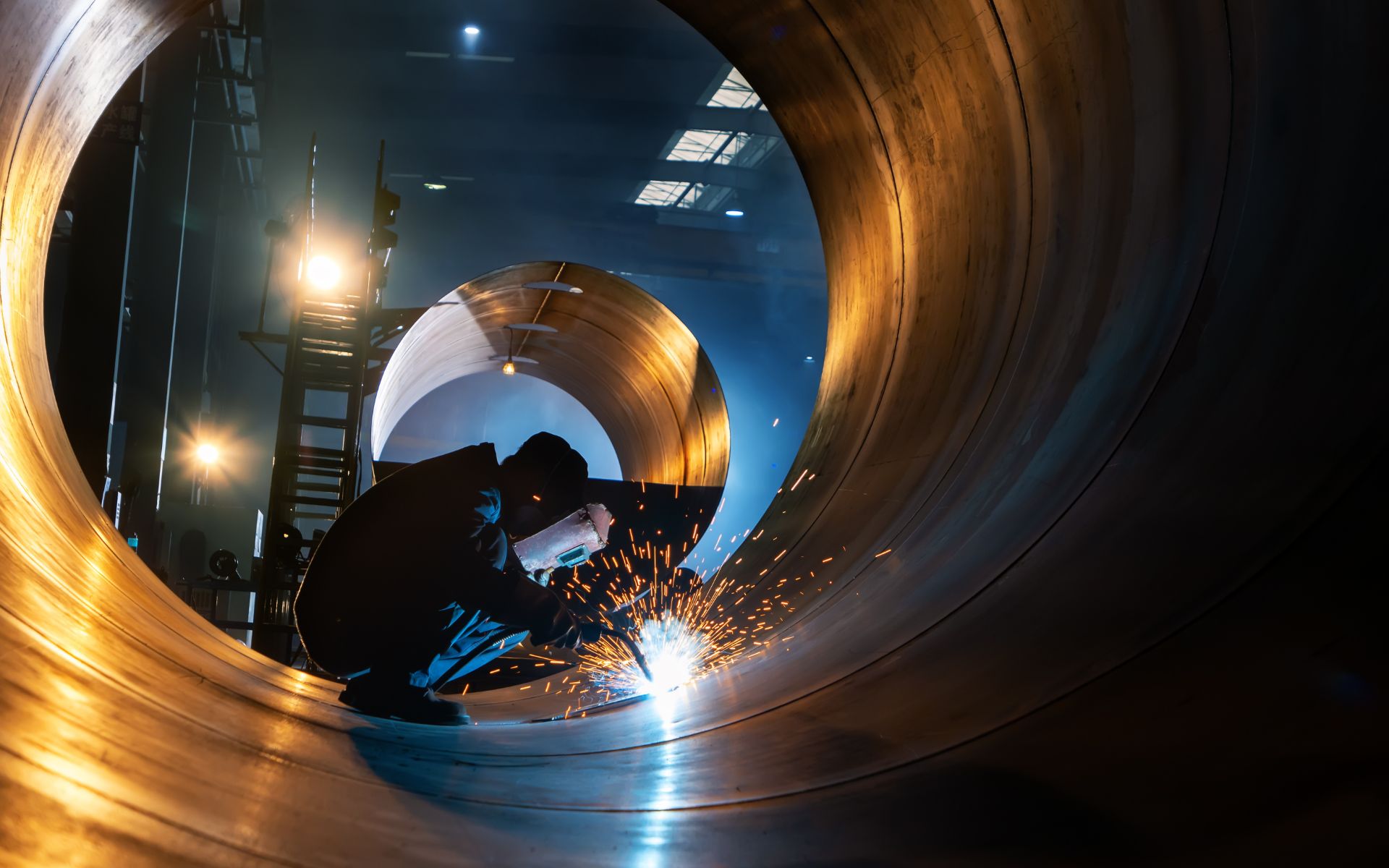 Sheet Metal Welding In A Factory